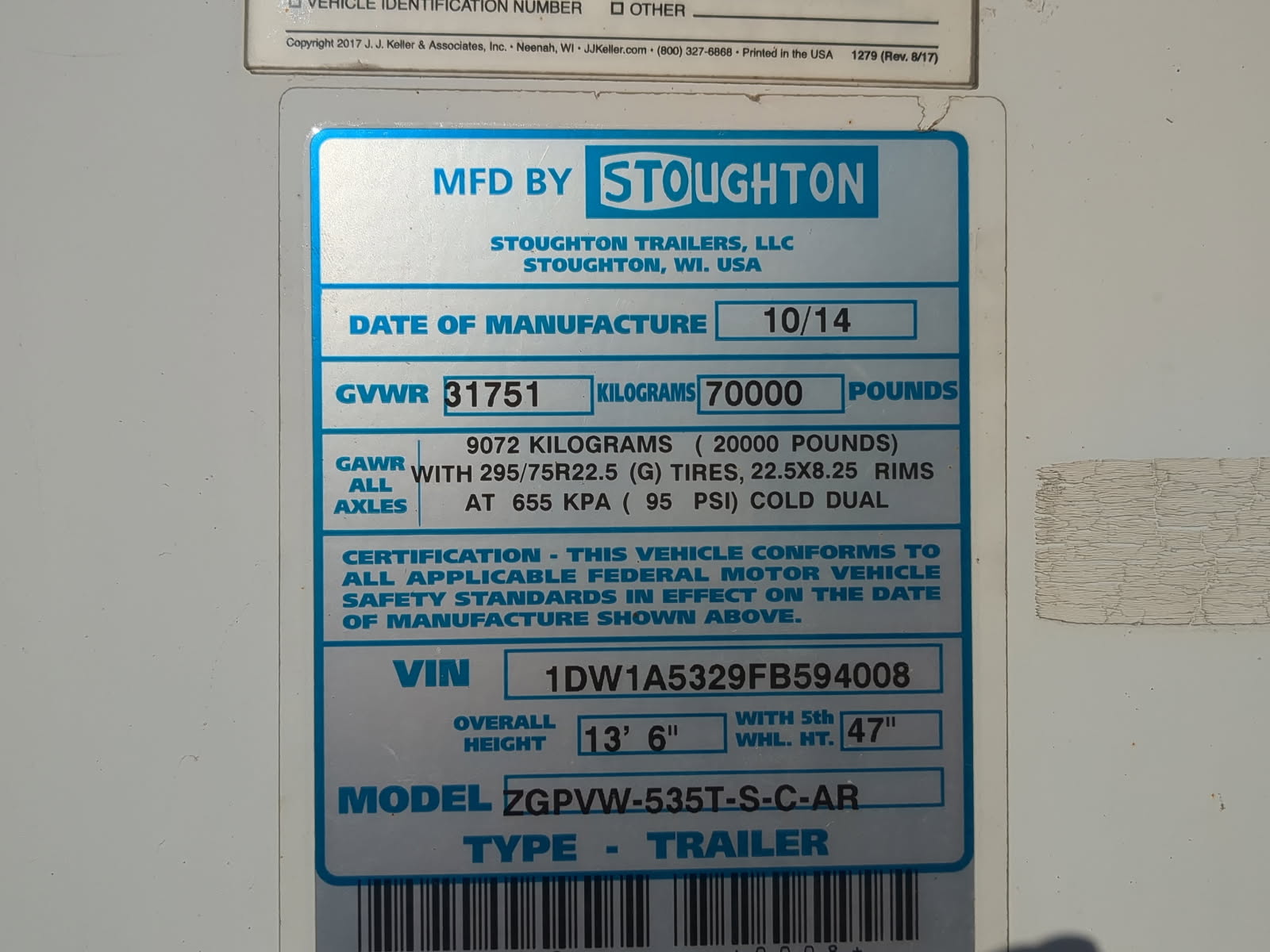 2015 DRY VAN STOUGHTON 2015 DRY VAN STOUGHTON - image 3 of 6