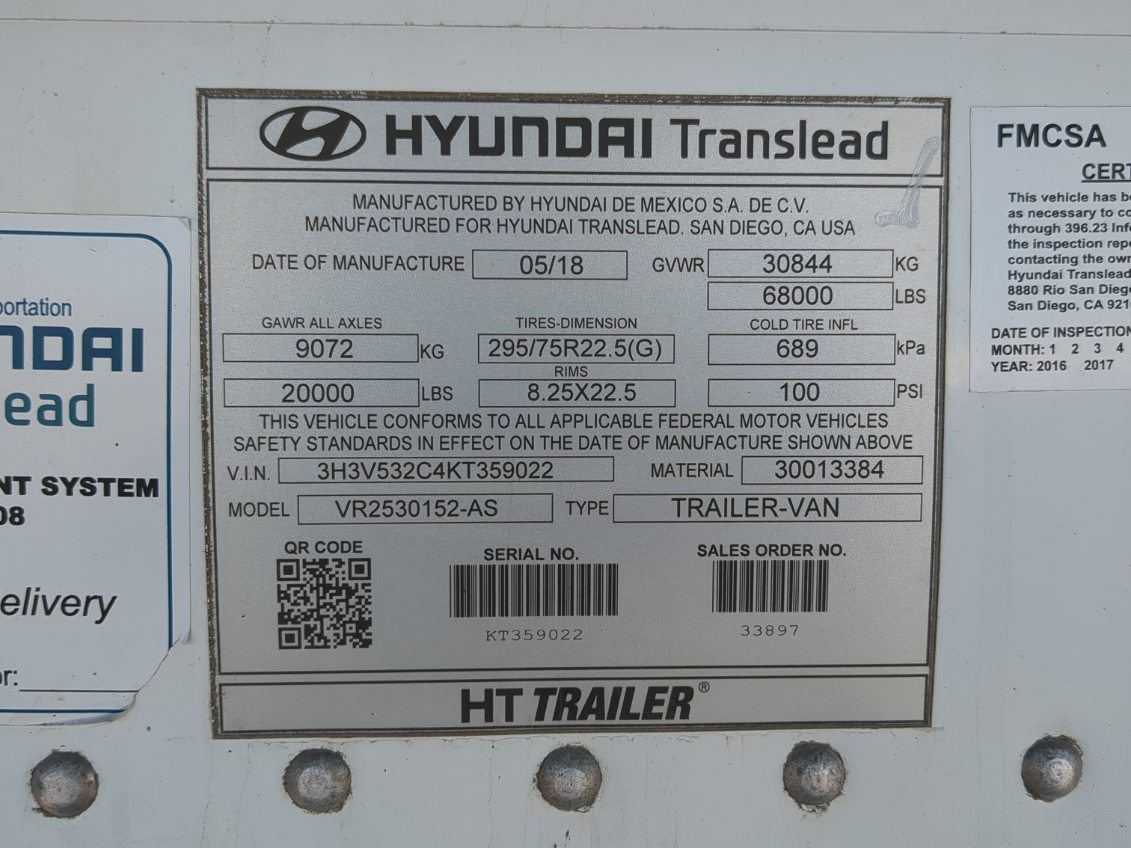 2019 REEFER HYUNDAI 2019 REEFER HYUNDAI - image 5 of 6