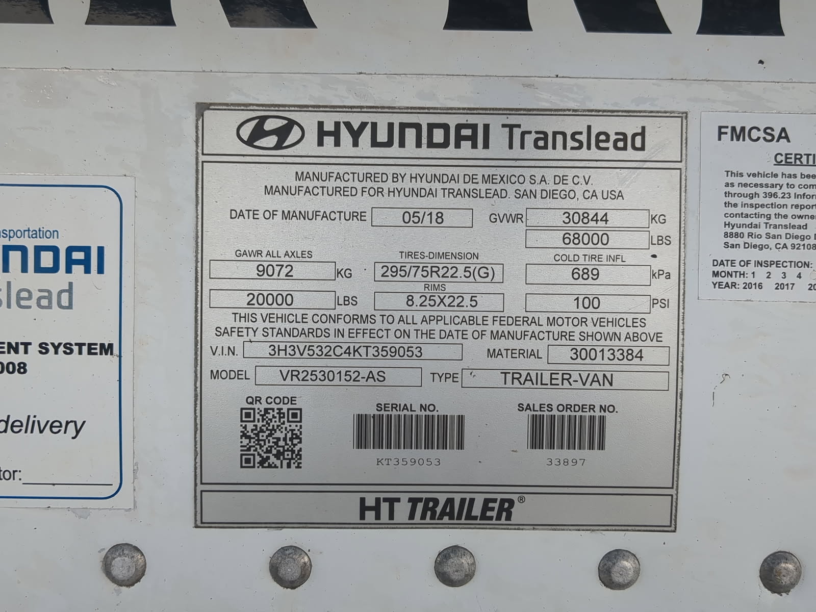 2019 REEFER HYUNDAI 2019 REEFER HYUNDAI - image 3 of 6