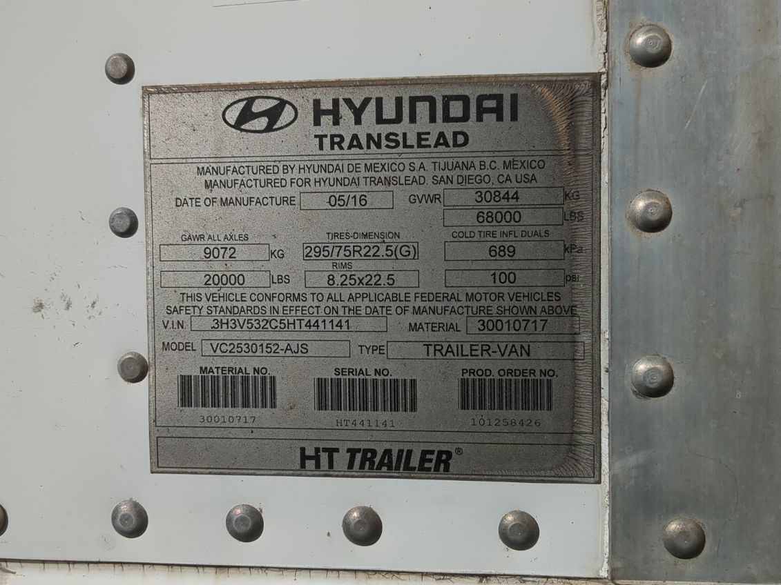 2017 DRY VAN HYUNDAI 2017 DRY VAN HYUNDAI - image 2 of 6