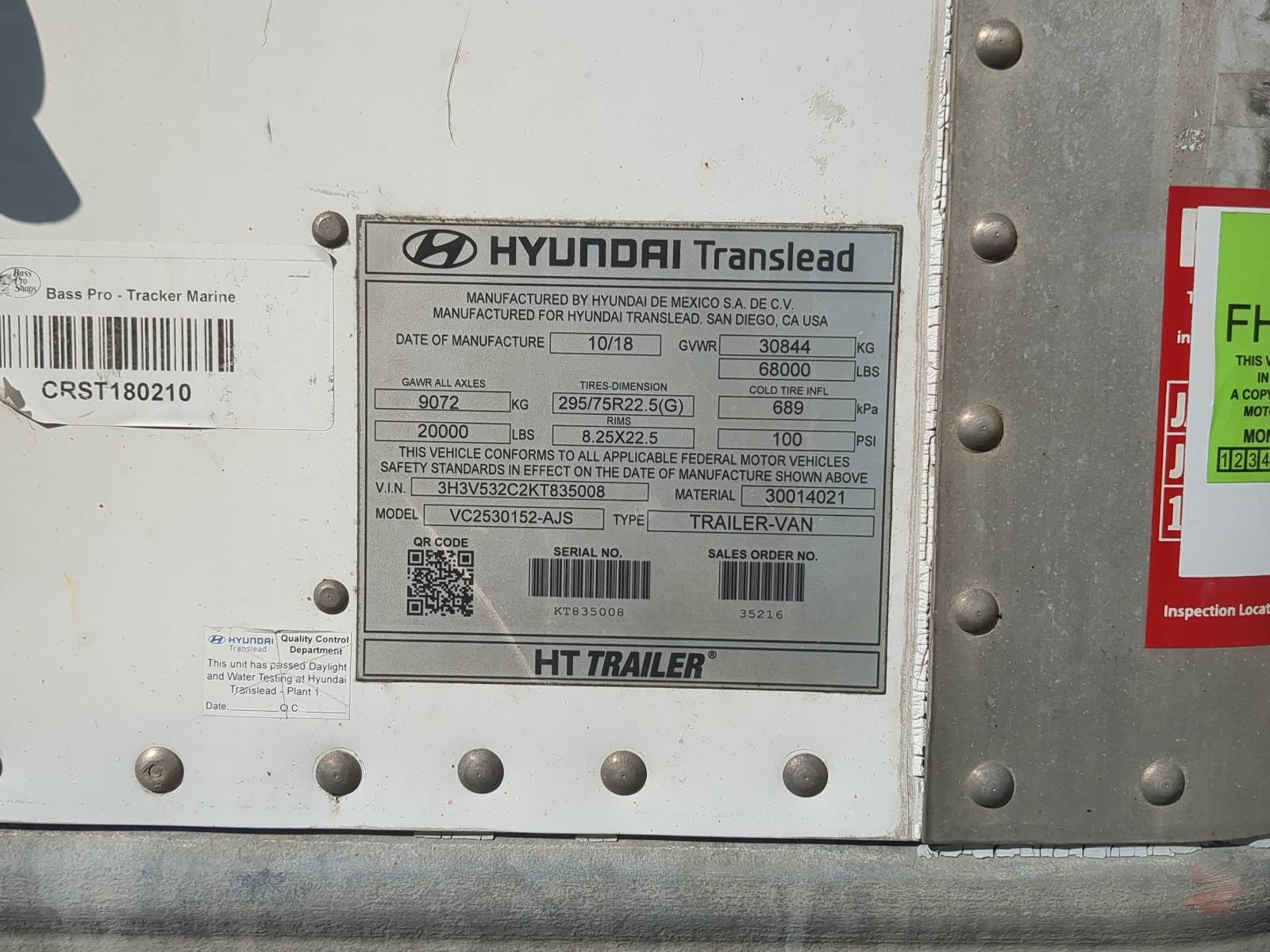 2019 DRY VAN HYUNDAI 2019 DRY VAN HYUNDAI - image 2 of 6