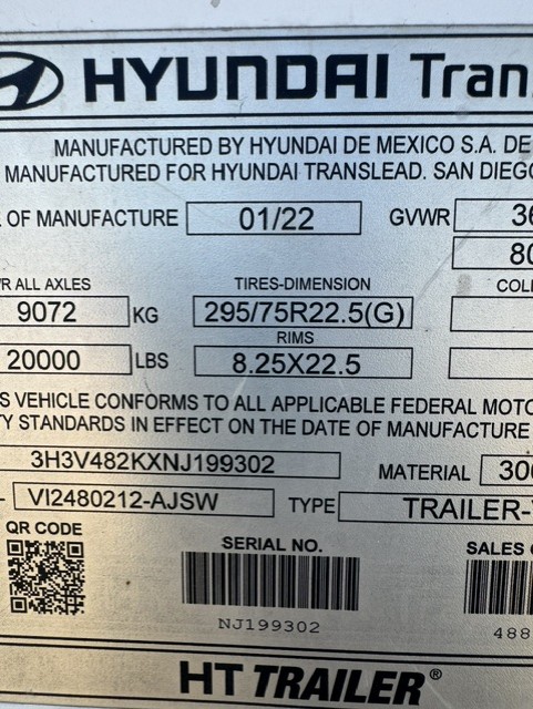 2022 DRY VAN HYUNDAI 2022 DRY VAN HYUNDAI - image 4 of 6