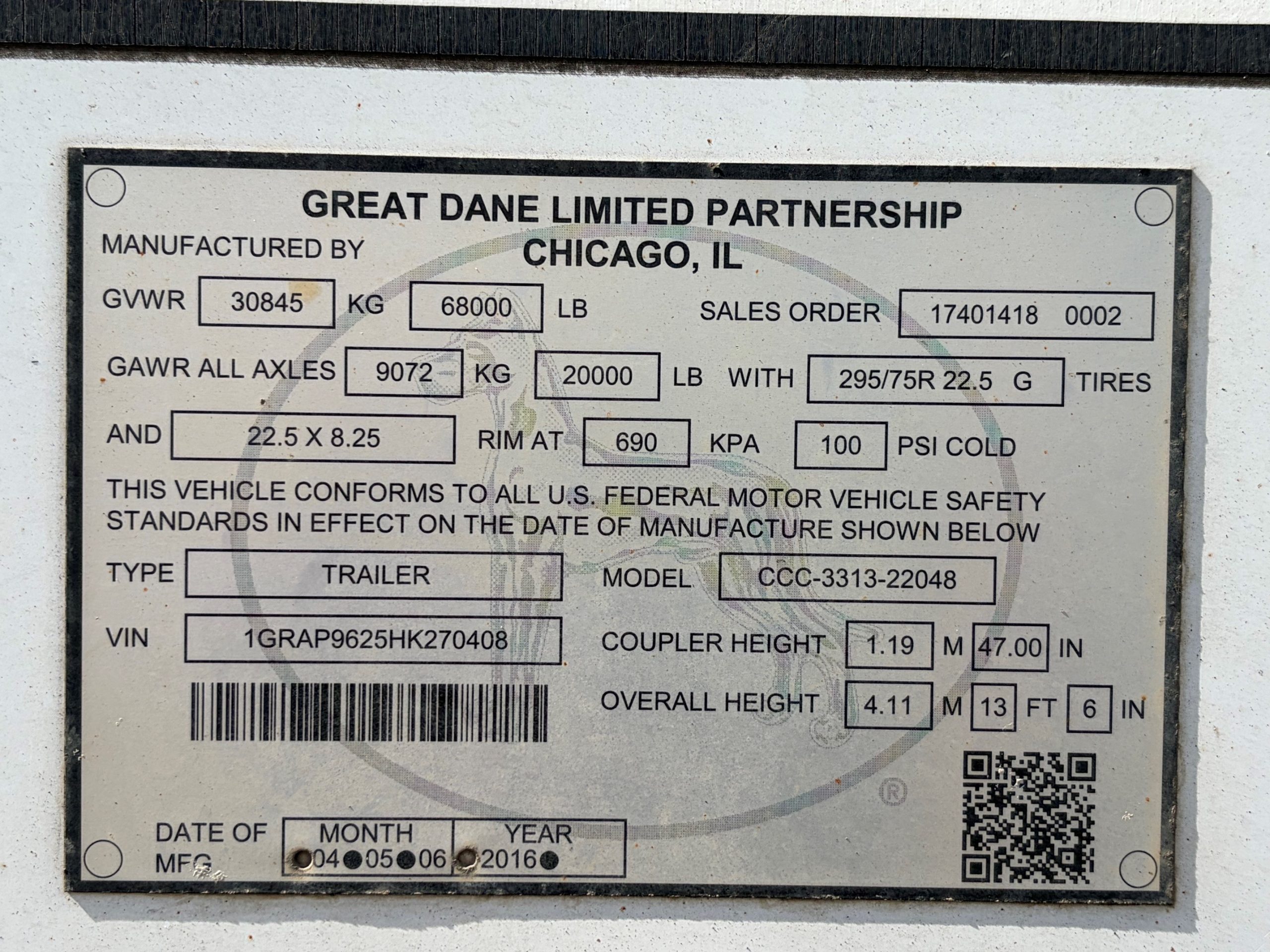 2017 DRY VAN GREAT DANE 2017 DRY VAN GREAT DANE - image 2 of 6